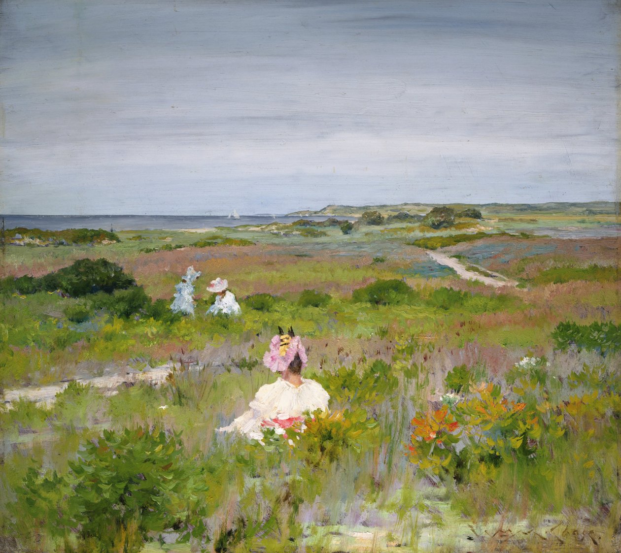 Maisema- Shinnecock, Long Island tekijältä William Merritt Chase