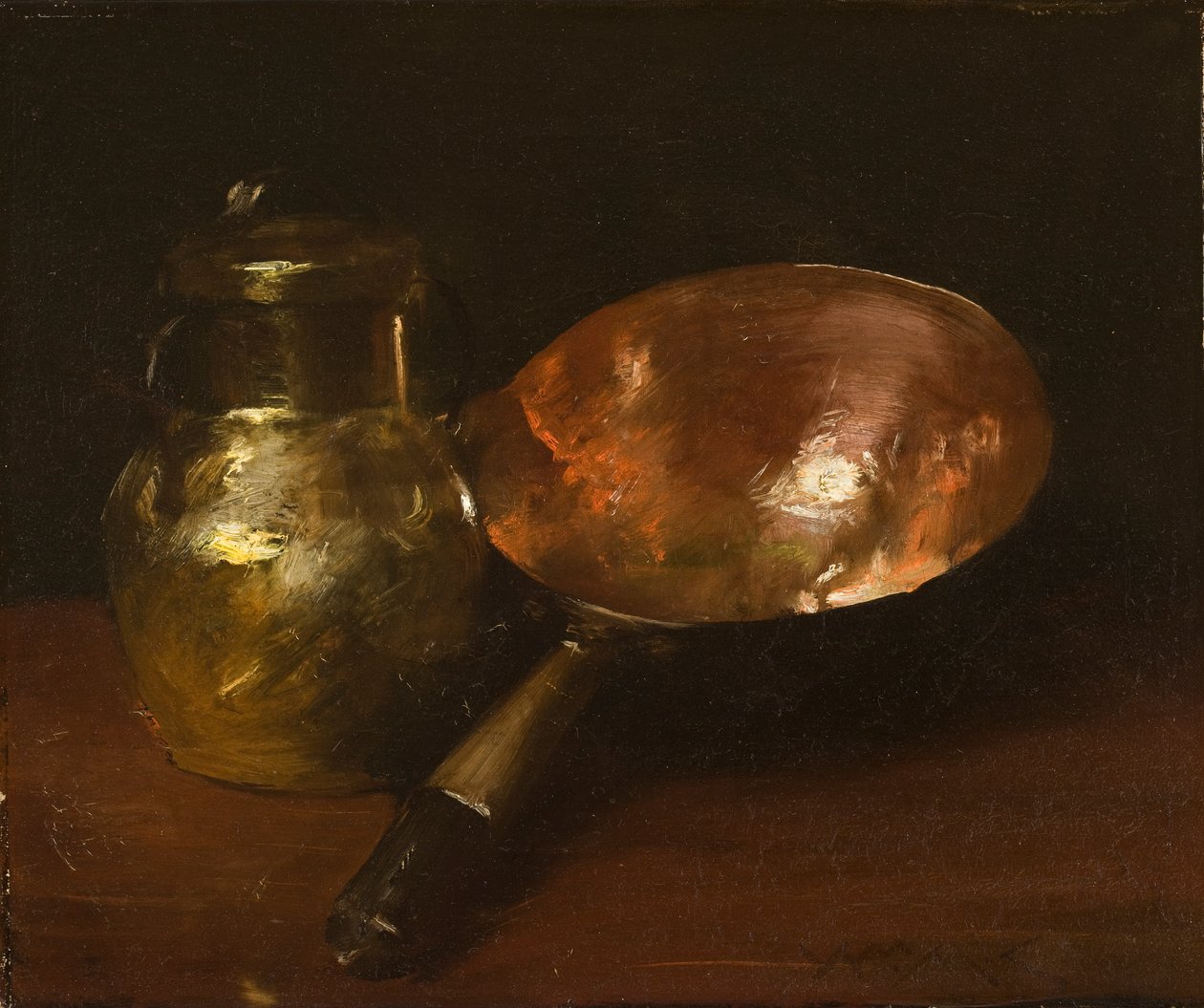 Asetelma kuparissa, 1890-93 tekijältä William Merritt Chase