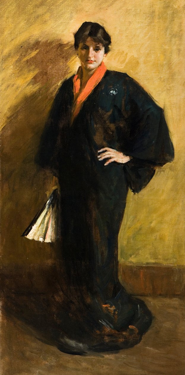 Sininen kimono tekijältä William Merritt Chase