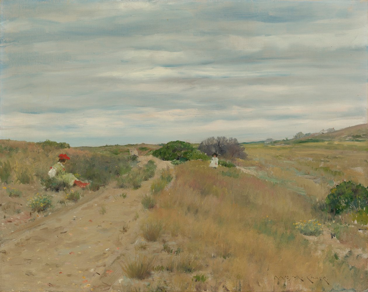 Vanha hiekkatie tekijältä William Merritt Chase