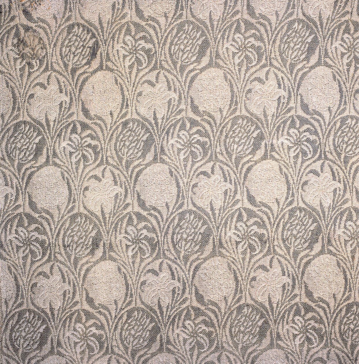 Verhofragmentti, tulppaani- ja liljakuvio (puuvillaa) tekijältä William Morris