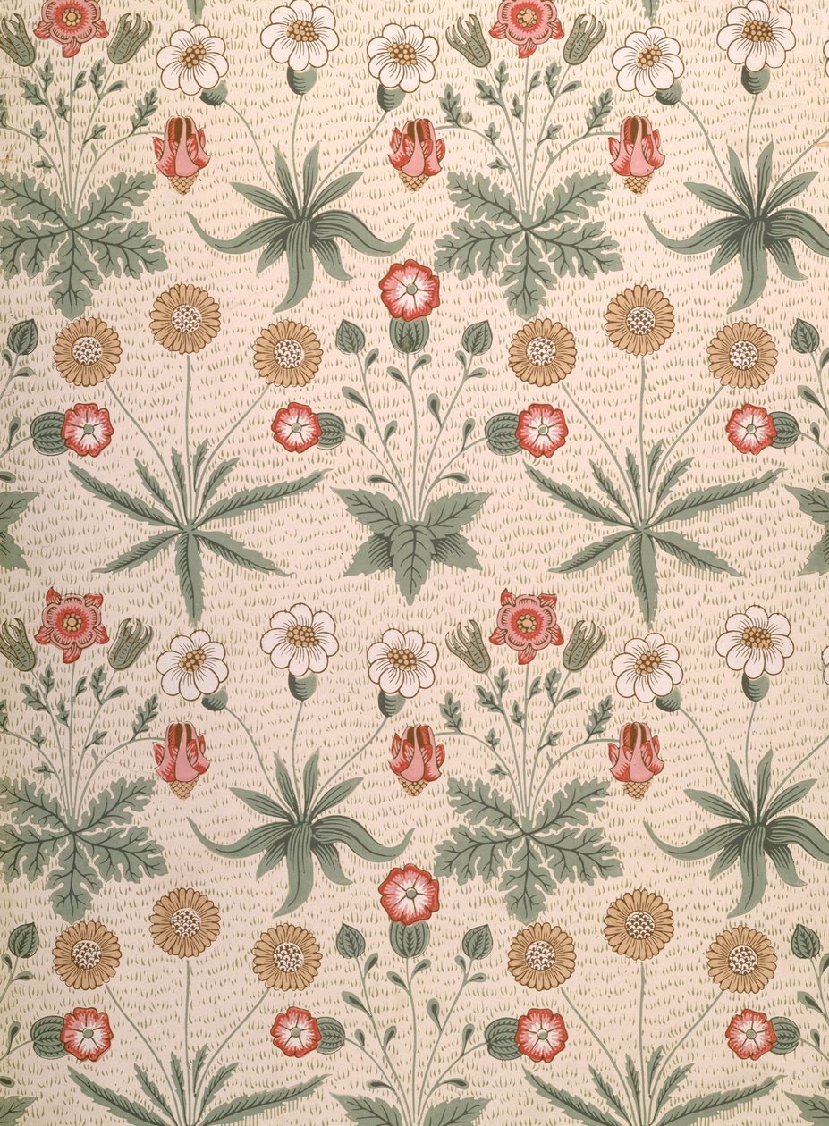 Daisy, ensimmäinen Morris-malli tapetille, 1864 tekijältä William Morris