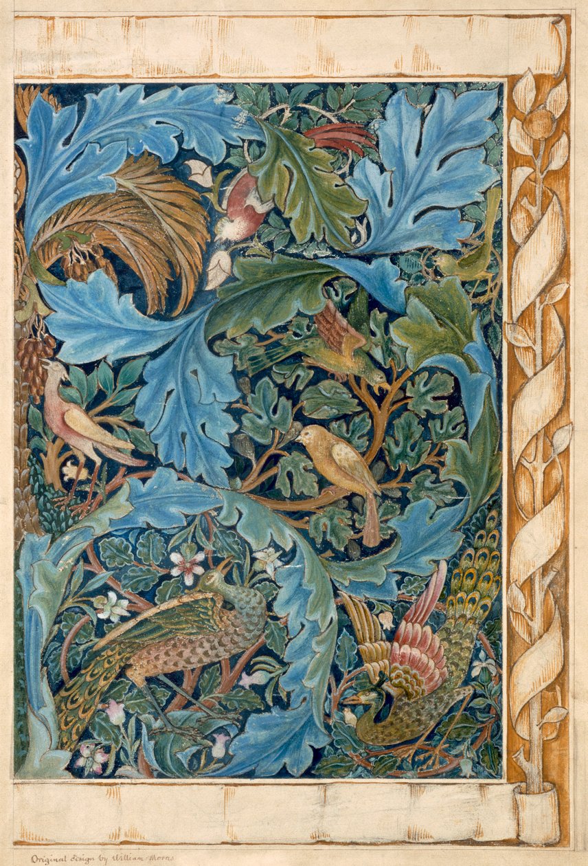 Suunnittelu kuvakudoksiin tekijältä William Morris