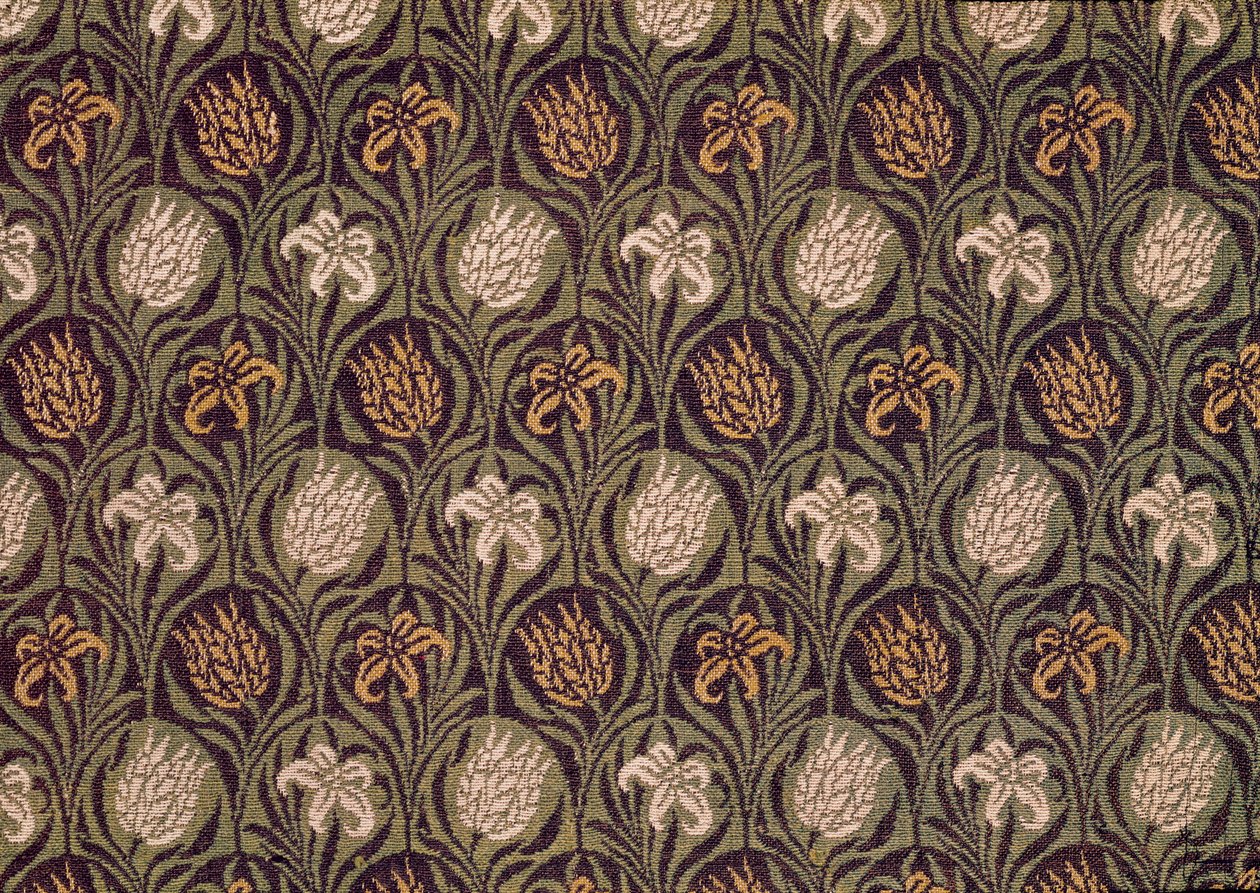 Fragmentti Ingrain-matosta, n. 1870 (villa) tekijältä William Morris