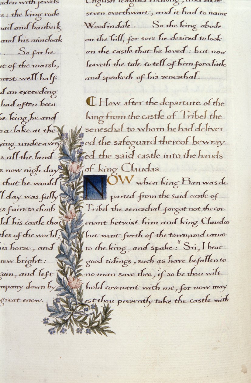 Toinen kahdesta fragmentista Lancelot du Lacista (re 223038) tekijältä William Morris