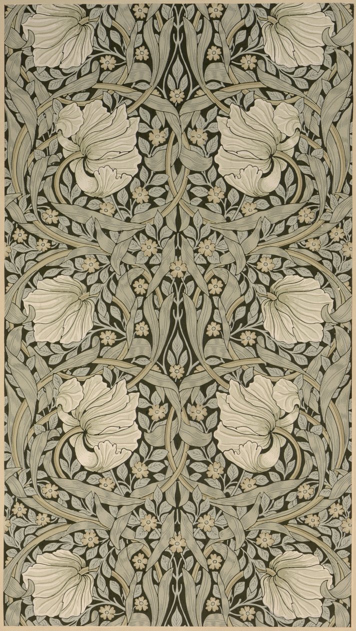 Pimpernel tapettisuunnittelu, 1876, valmistaja Jeffrey & Co, Islington, tekijältä William Morris