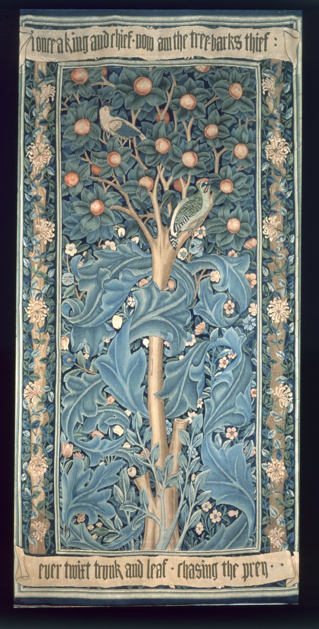 The Woodpecker Tapestry, suunnittelija William Morris (1834-96) 1885 (katso lisätietoja numerosta 87205) tekijältä William Morris