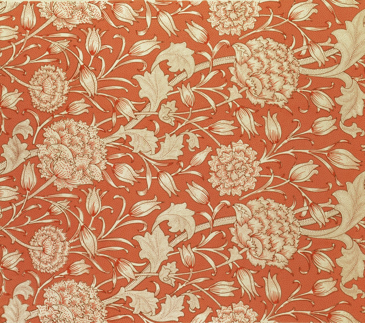 Tulppaani tapettisuunnittelu, 1875 tekijältä William Morris