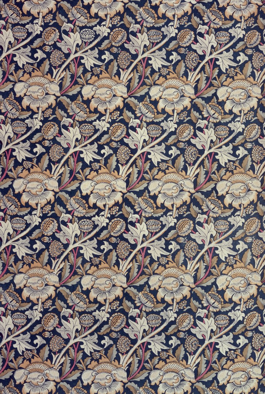 Wey-design, 1883 (painettu puuvilla) tekijältä William Morris