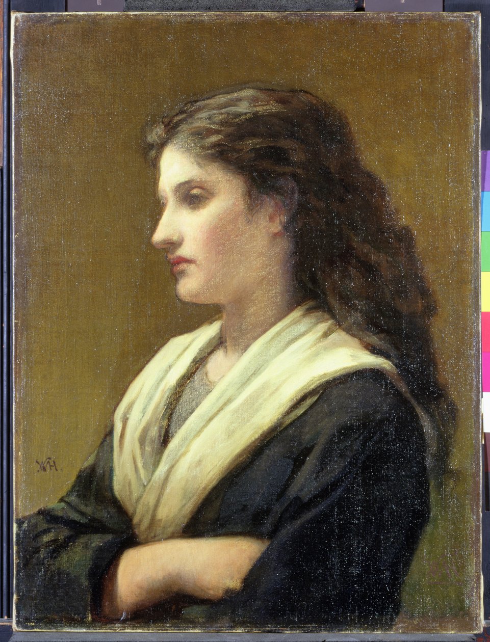 Tutkimus naisen päästä: Naisen ihanteellinen pää, 1872 tekijältä William Morris