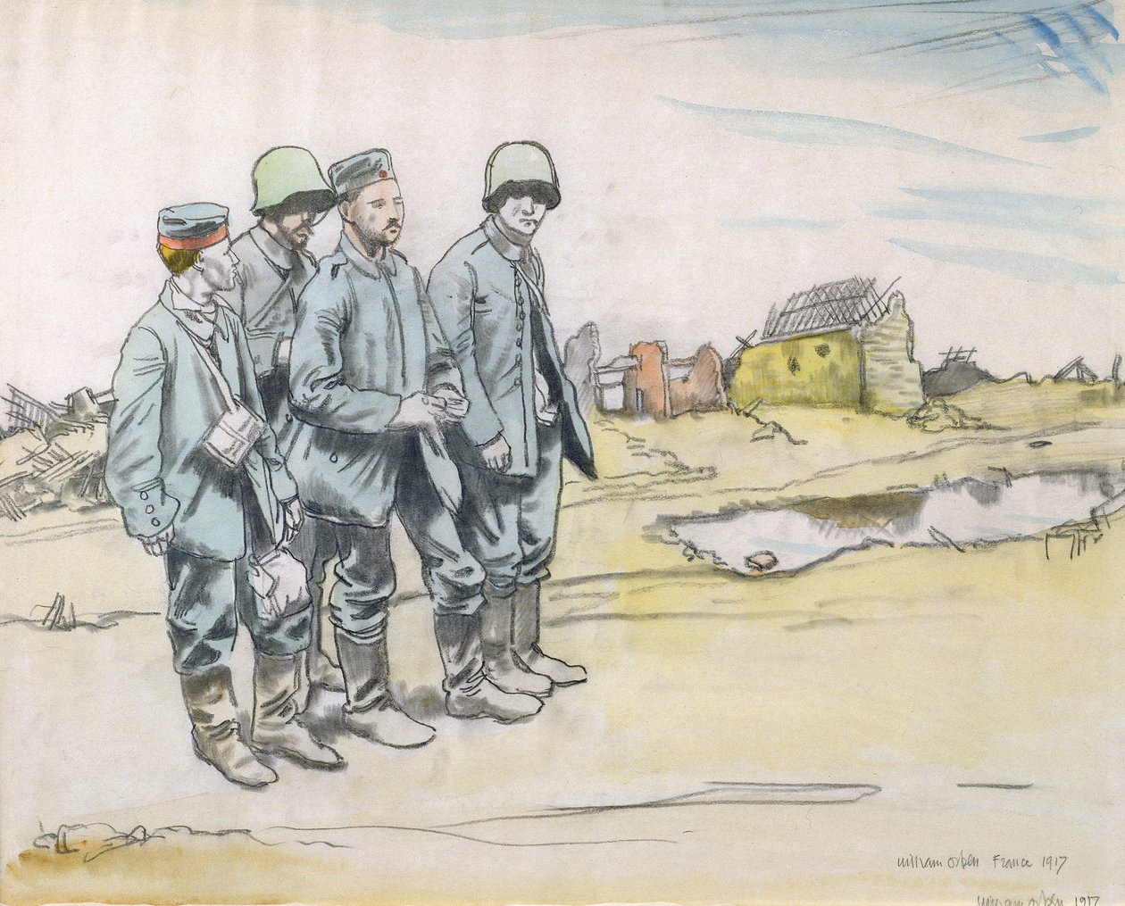 Huonekalut ja erilaiset esineet 1100- ja 1300-luvuilta tekijältä William Orpen