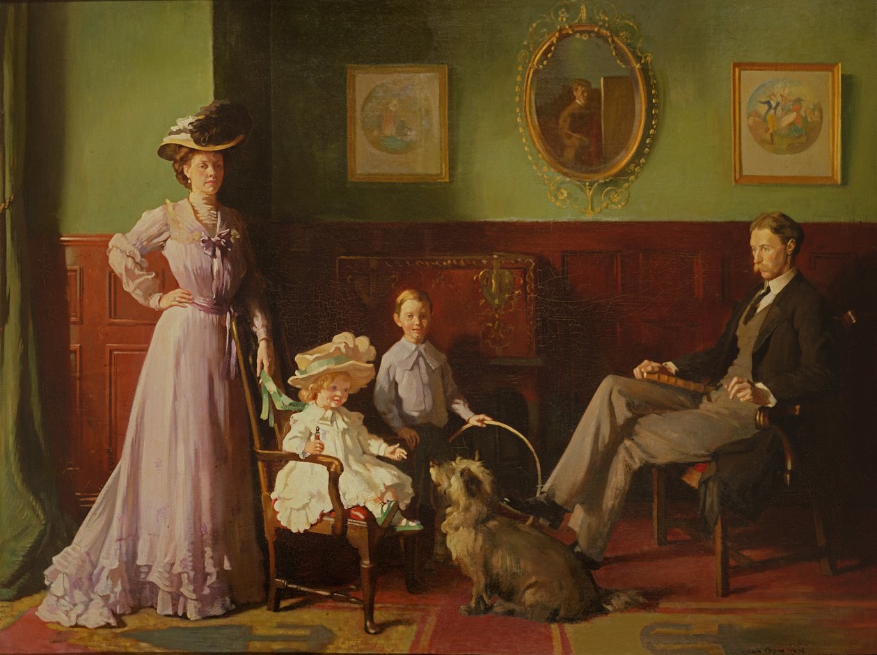 Ryhmäkuva George Swintonin perheestä tekijältä William Orpen