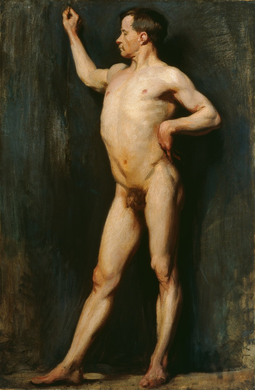 Mieshahmo seisomassa, 1899 tekijältä William Orpen