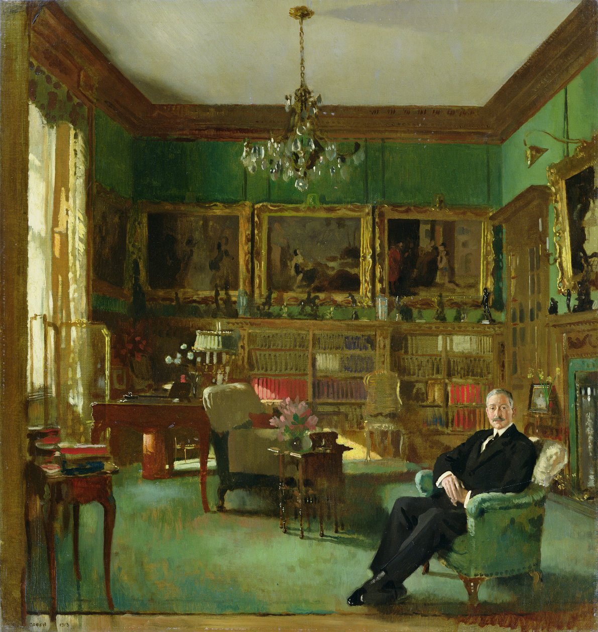 Otto Beit työhuoneessaan Belgrave Squarella, 1913 tekijältä William Orpen