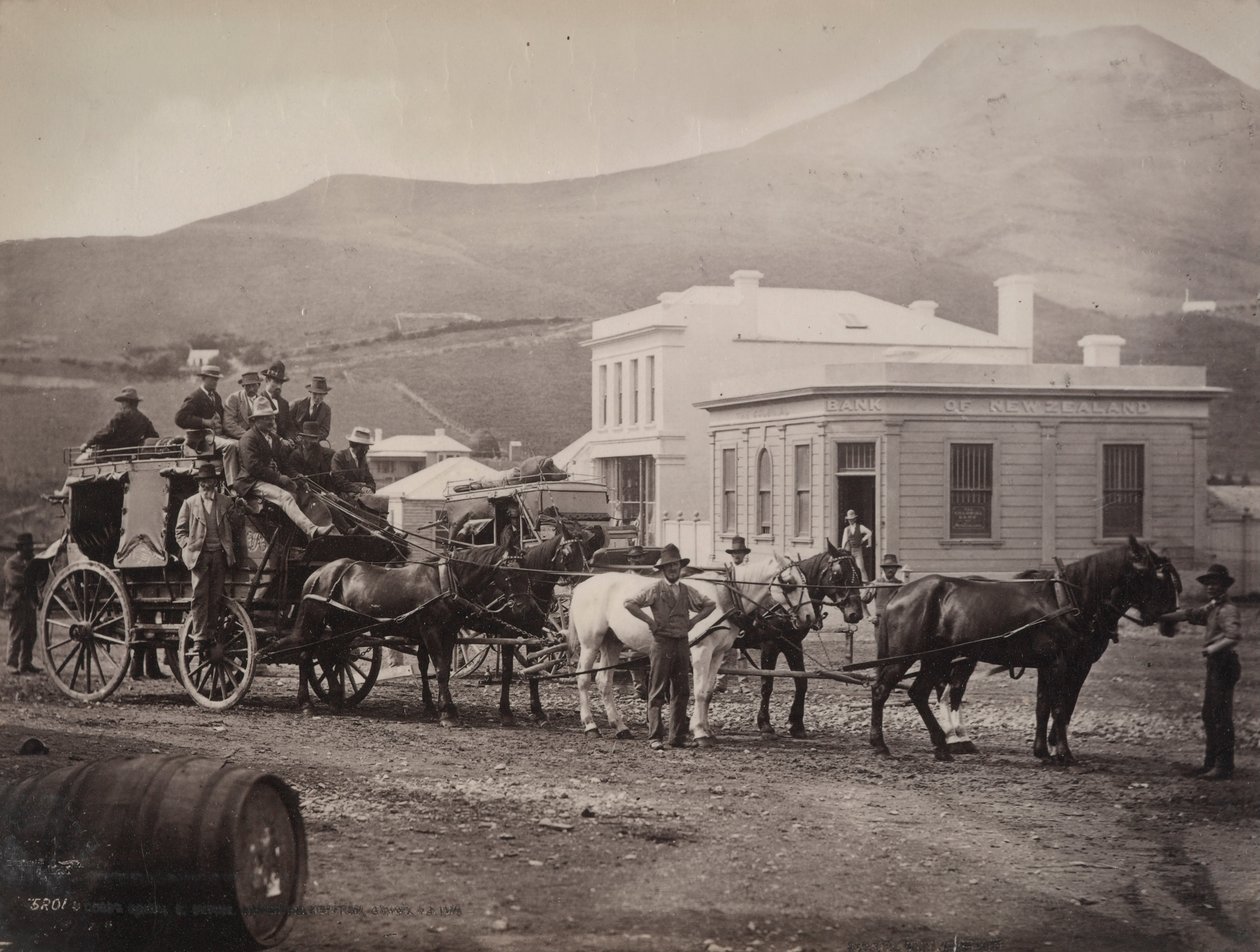 (Cobb and Co. -valmentaja, Palmerston, Otago) tekijältä William P. Hart