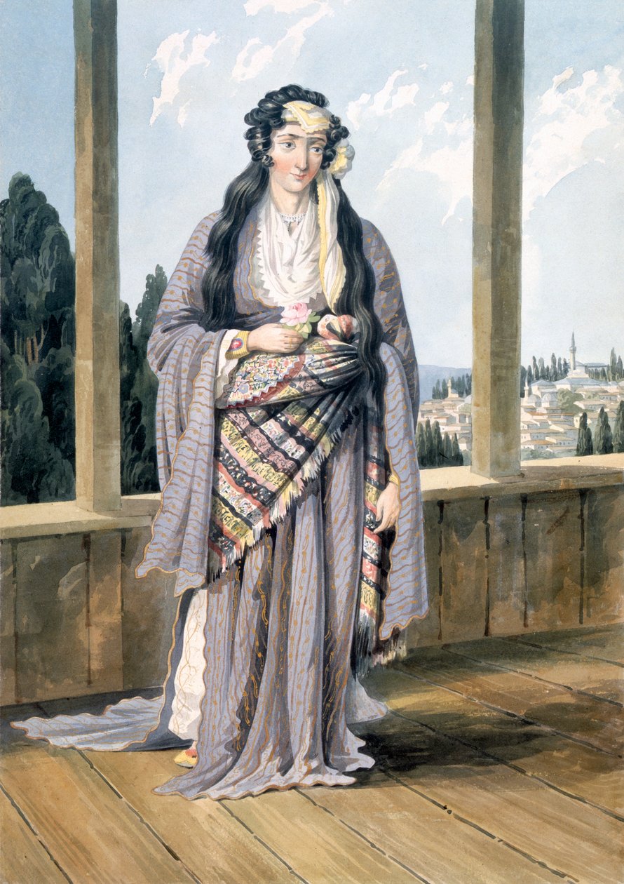 Armenialainen nainen Konstantinopolissa, 1823 (wc ja kynä paperilla) tekijältä William Page
