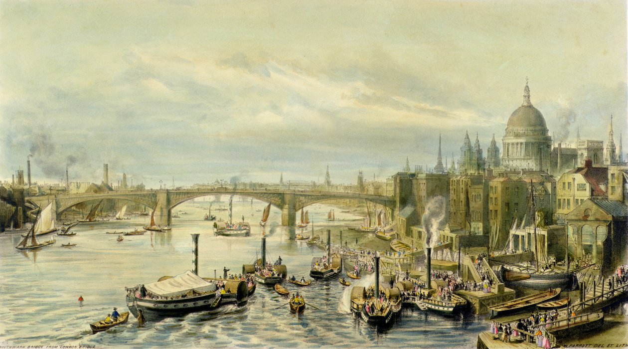Southwarkin silta London Bridgeltä tekijältä William Parrott