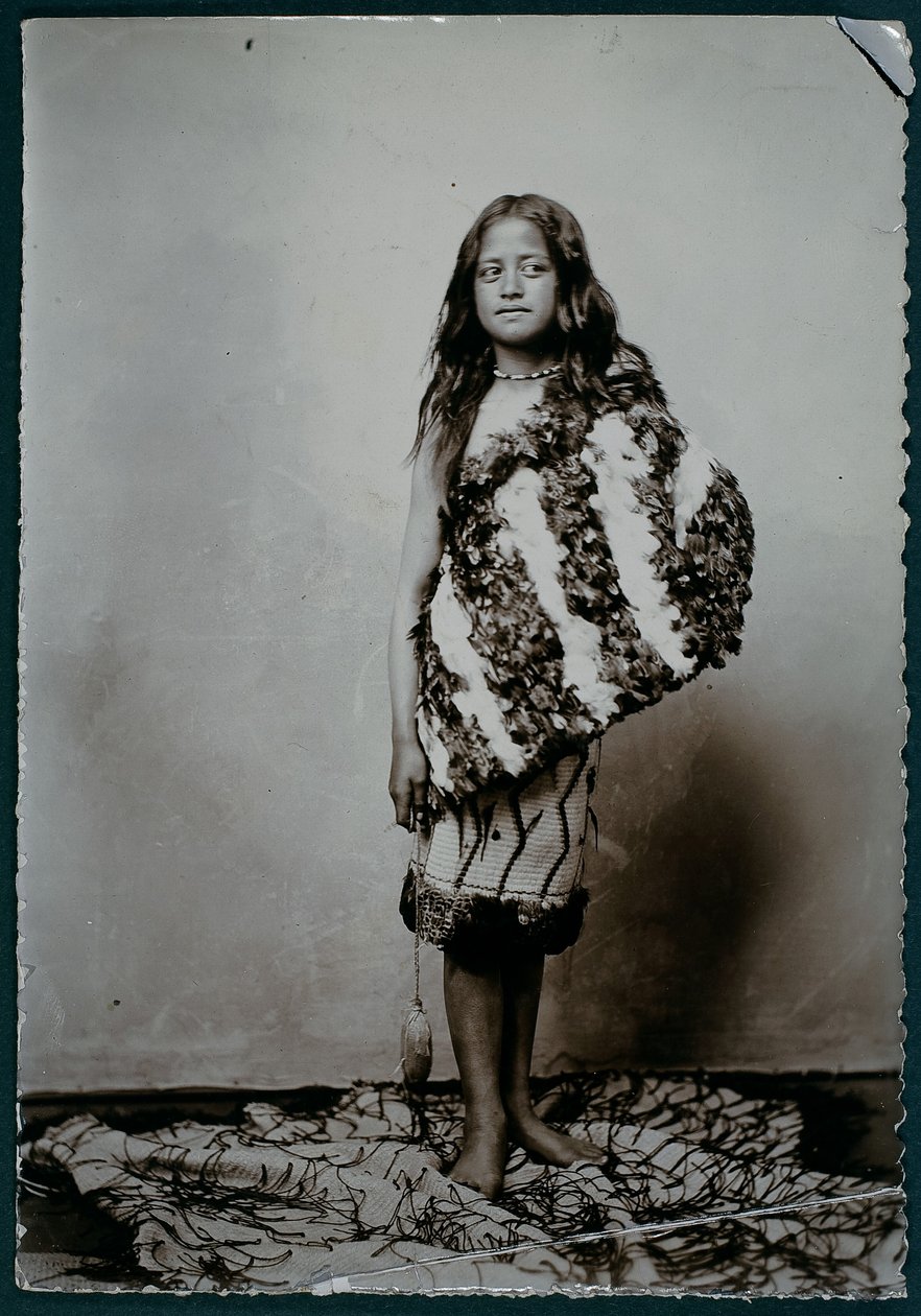 Maori tyttö (gelatiini hopeaprintti) tekijältä William Partington