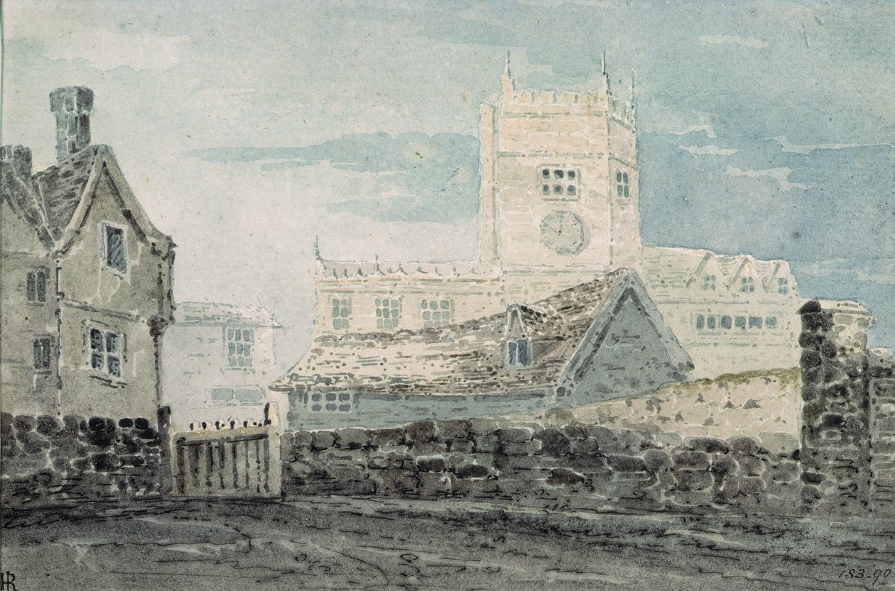 Koulu, Shrewsbury (akvarelli) tekijältä William Pearson