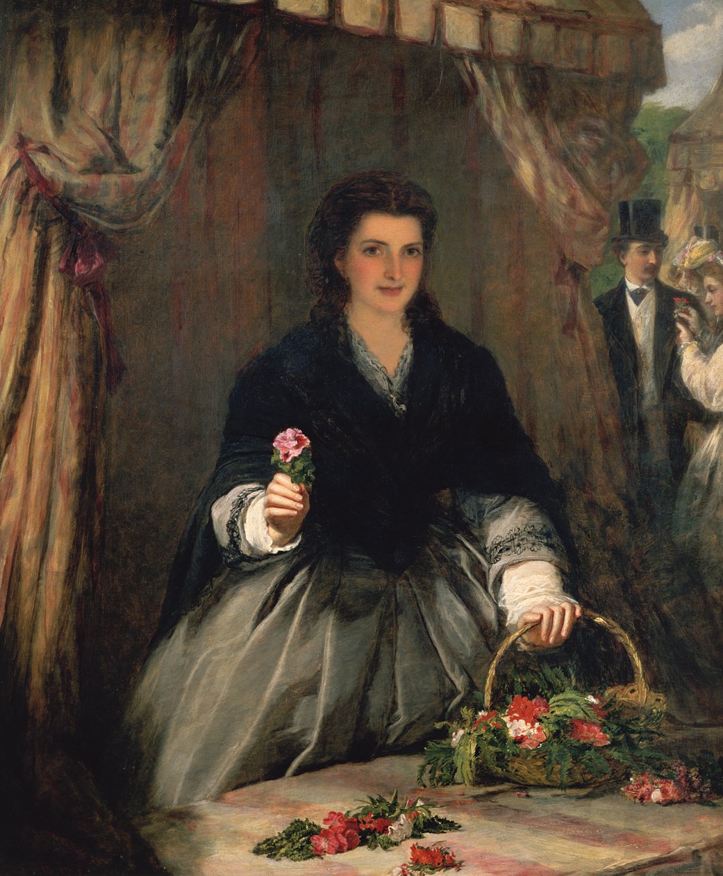 Kukkamyyjä, 1865 tekijältä William Powell Frith