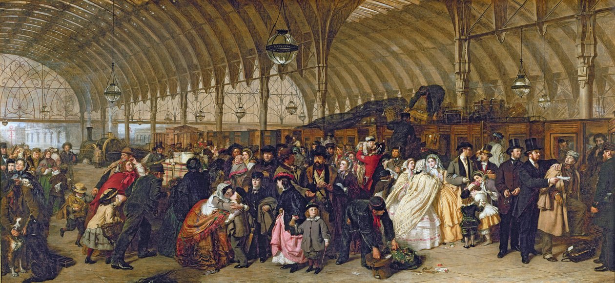 Rautatieasema, 1862 tekijältä William Powell Frith
