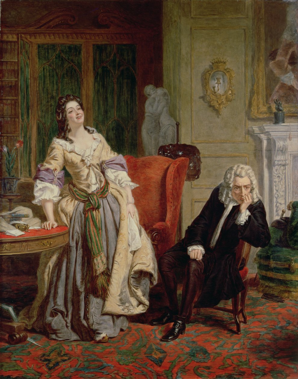 Hylätty runoilija: Alexander Pope ja Lady Mary Wortley Montagu vuonna 1863 tekijältä William Powell Frith
