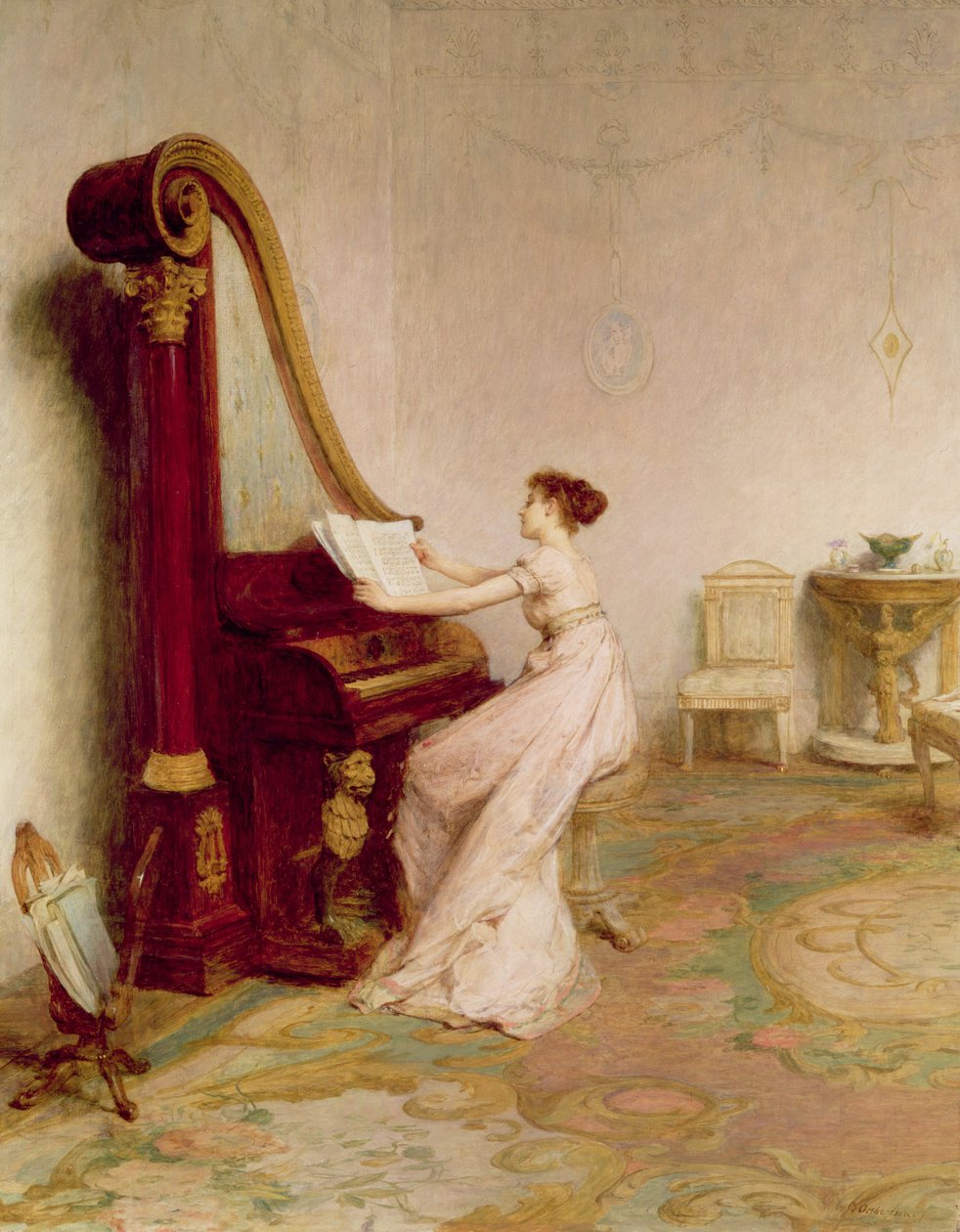 "Musiikki kun pehmeät äänet kuolevat, värisee muistoissa" (Shelley) tekijältä William Quiller Orchardson