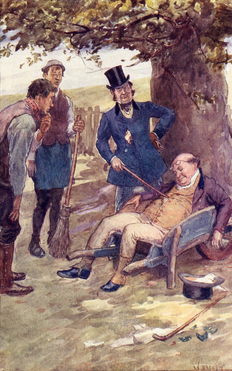 Kapteeni Boldwig herätti herra Pickwickin, Charles Dickensin Pickwick Papersin etukappale tekijältä William Rainey
