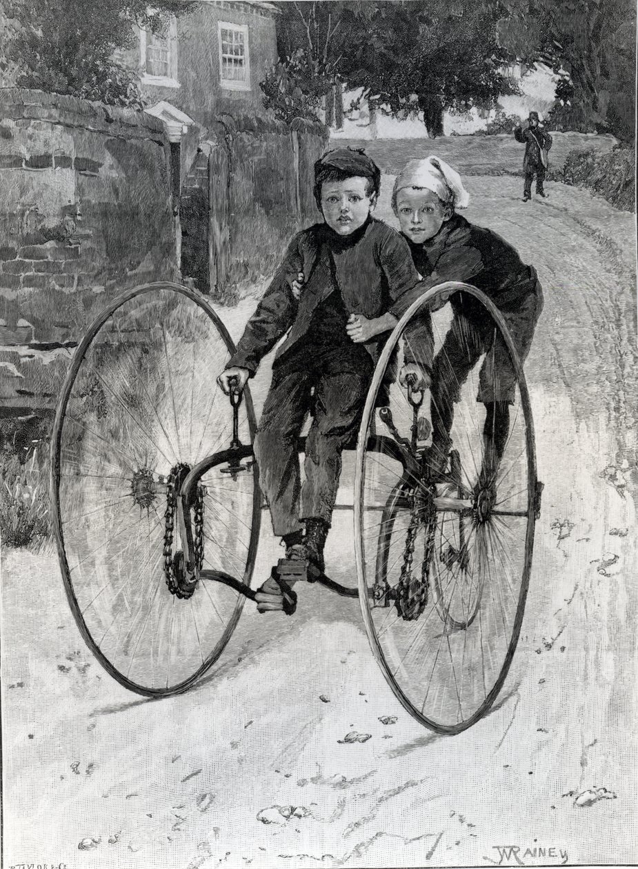 Varastettu ratsu, kaksi poikaa kolmipyörällä, 1891 tekijältä William Rainey