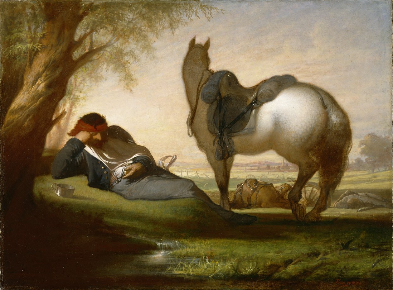 Sisällissotakohtaus, n. 1870-1871 tekijältä William Rimmer