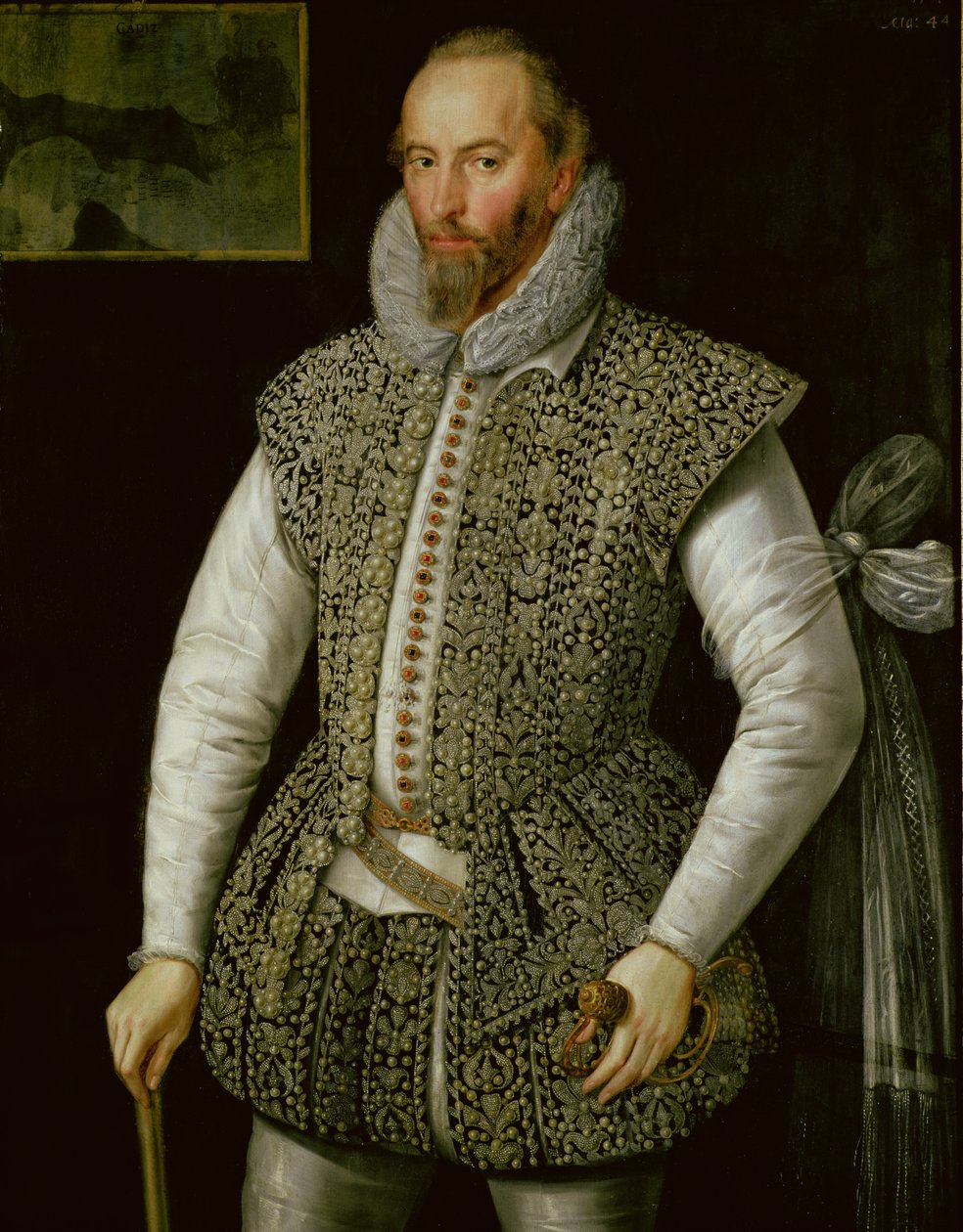 Sir Walter Raleighin muotokuva, 1598 tekijältä William Segar