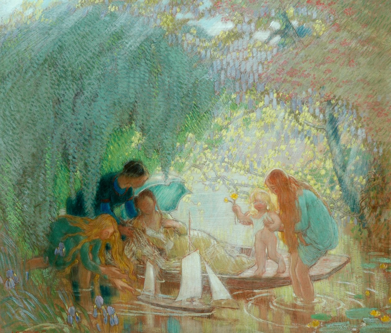 Lapsuuden päivät, 1915 ja 1925 (öljy paperille) tekijältä William Shackleton