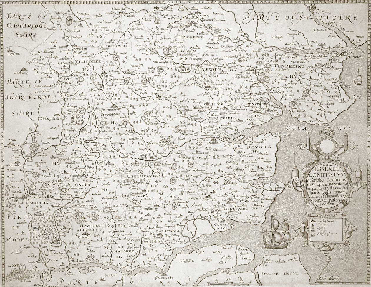 Essexin kartta, 160203 tekijältä William Smith