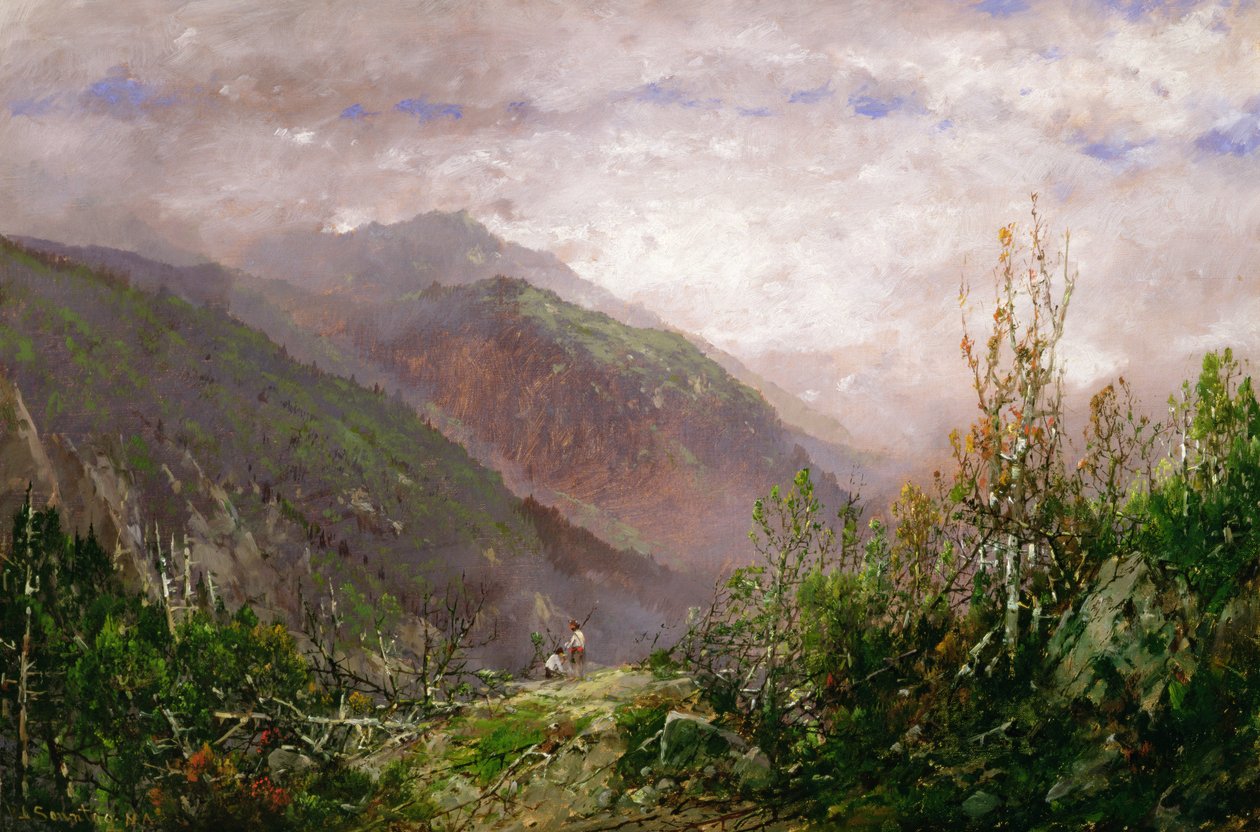 Kohtaus Valkoisilla vuorilla, n. 1860-70 tekijältä William Sonntag