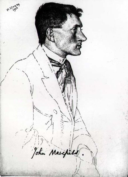 John Masefield (1878-1967) (muste paperille) tekijältä William Strang