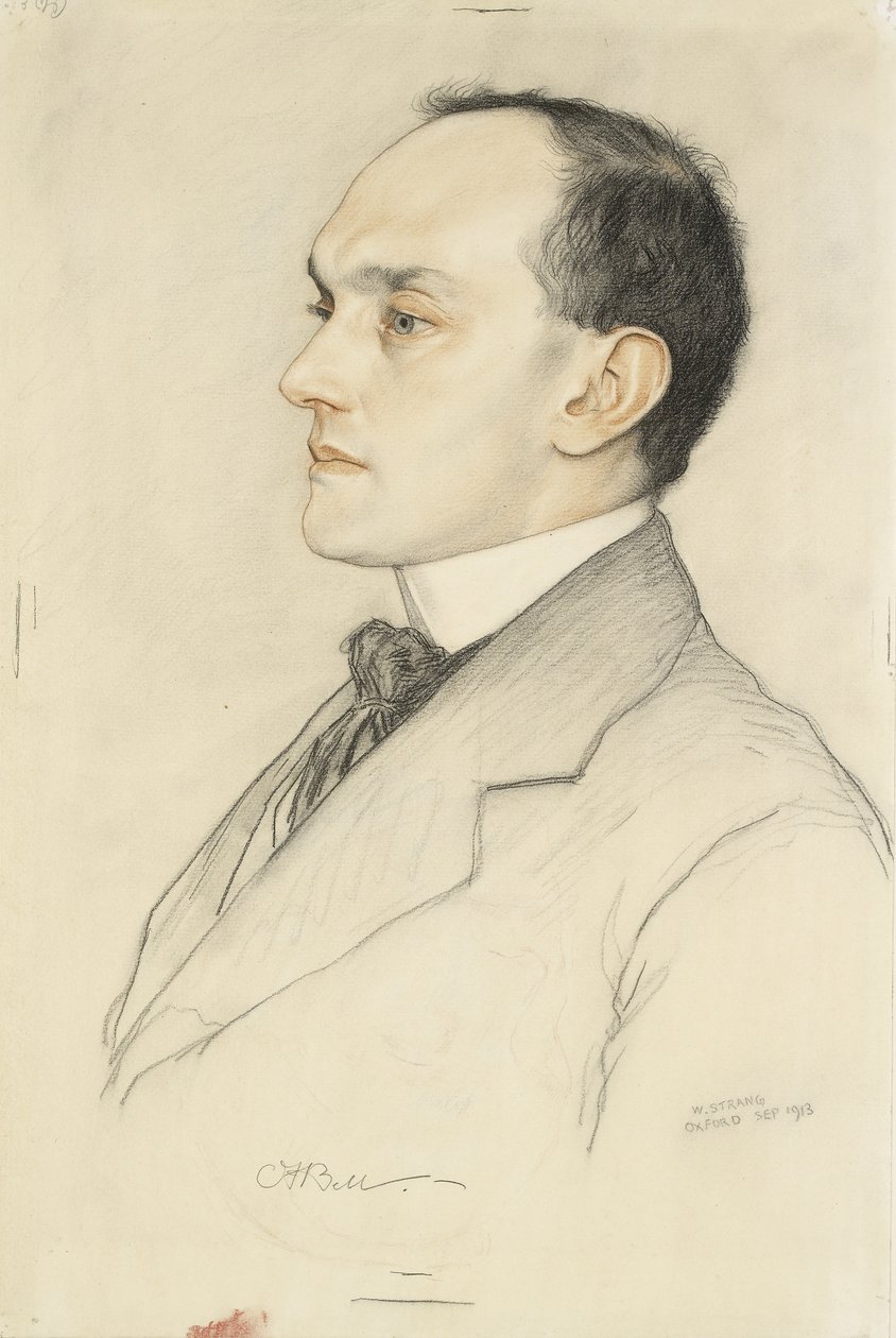 Muotokuva Charles Francis Bellistä, 1913 (värilliset värikynät vaalean okran pinnalla) tekijältä William Strang