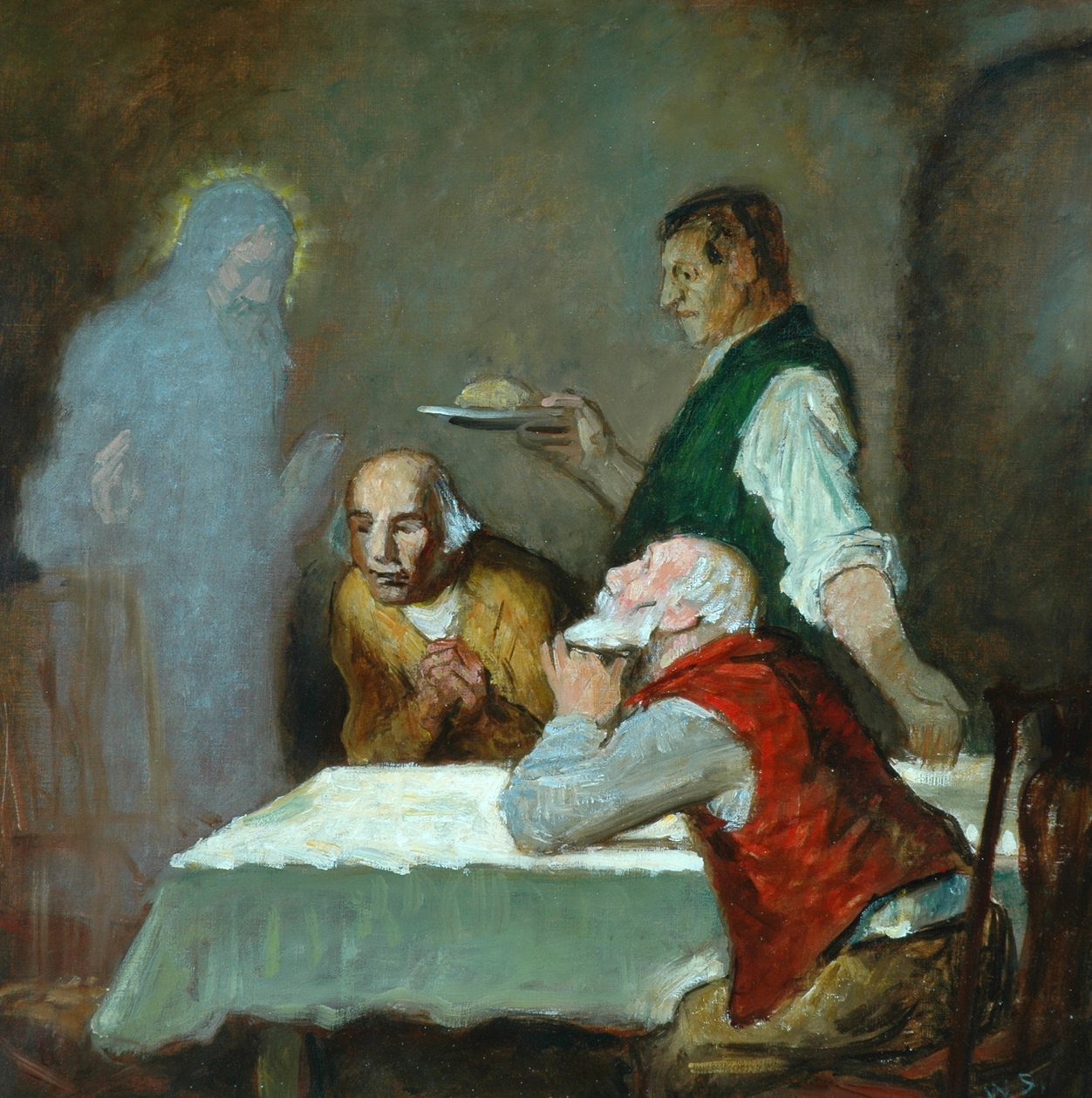 Ehtoollinen Emmauksessa tekijältä William Strang