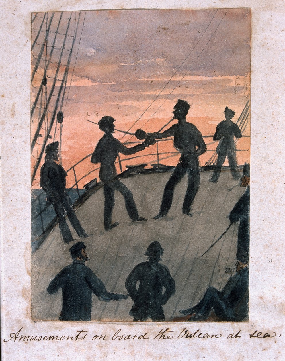Huvituksia Vulcanin laivalla merellä, n. 1854 (wc paperilla) tekijältä William Thomas Markham