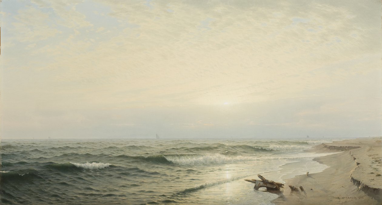 Beach at Long Branch: Sunrise, 1872 tekijältä William Trost Richards