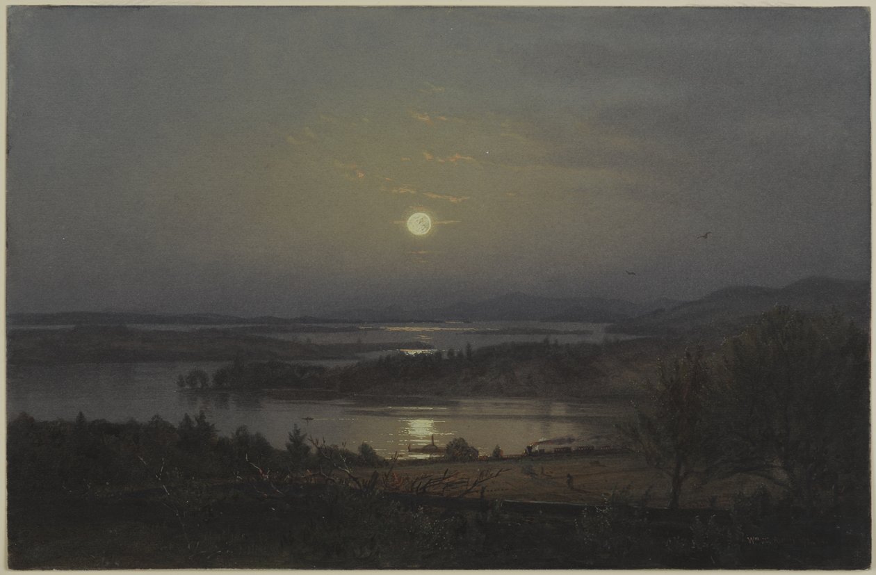 Lake Winnipesaukee, 1874 (wc paperilla) tekijältä William Trost Richards