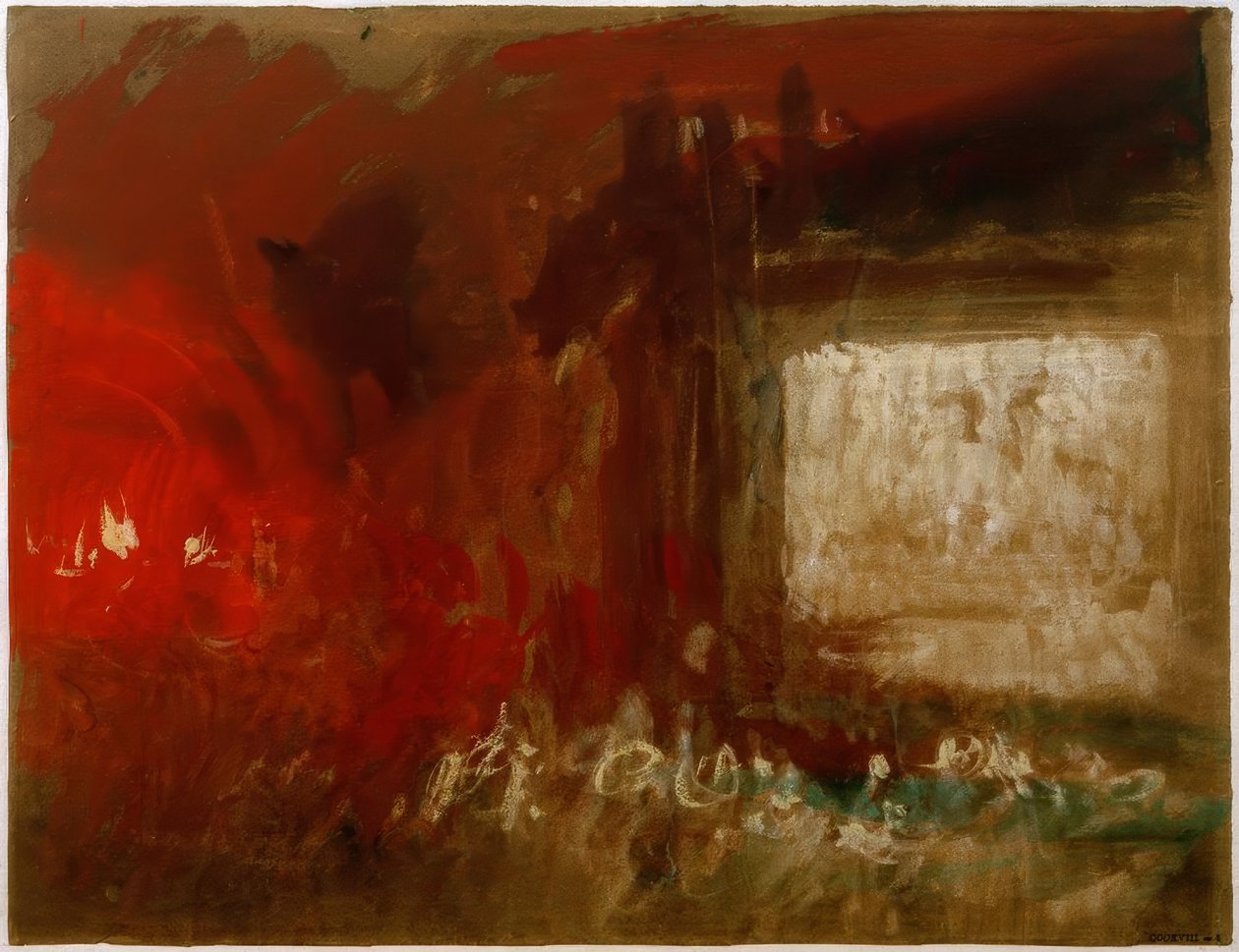 Tulivalon tutkimus (Venetsia?) tekijältä Joseph Mallord William Turner