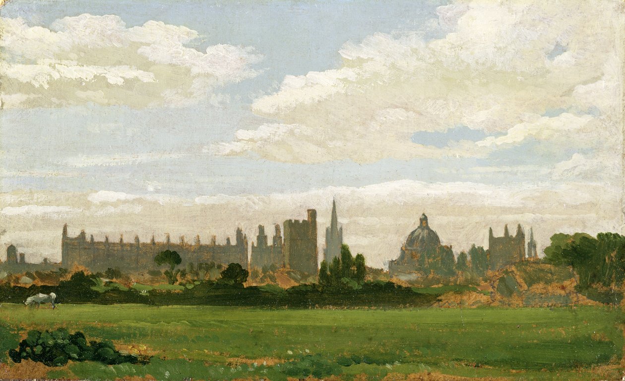 Näkymä Oxfordiin (öljy myllylaudalle) tekijältä Joseph Mallord William Turner