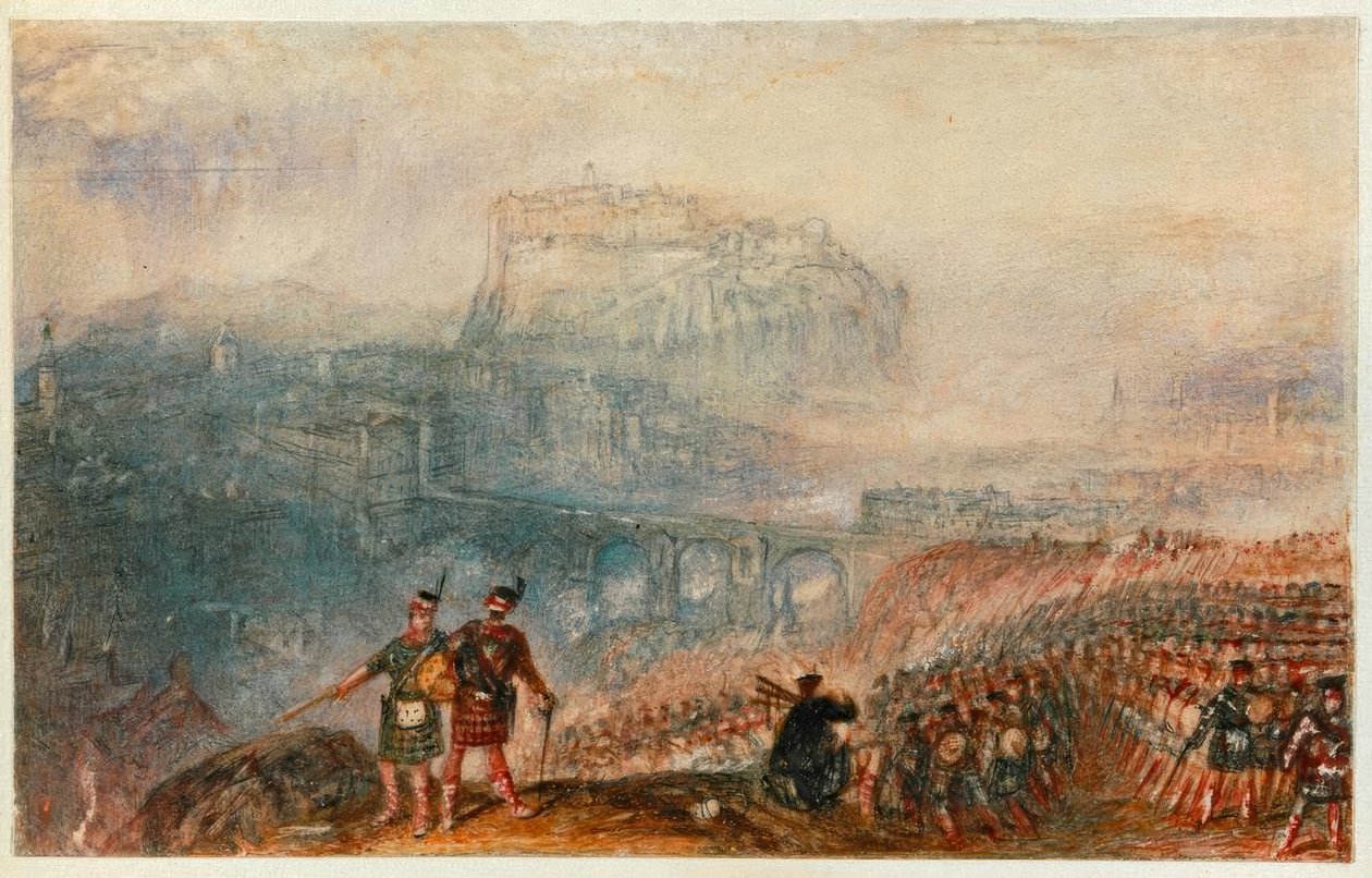 Edinburghin linna: Highlandersin marssi tekijältä Joseph Mallord William Turner