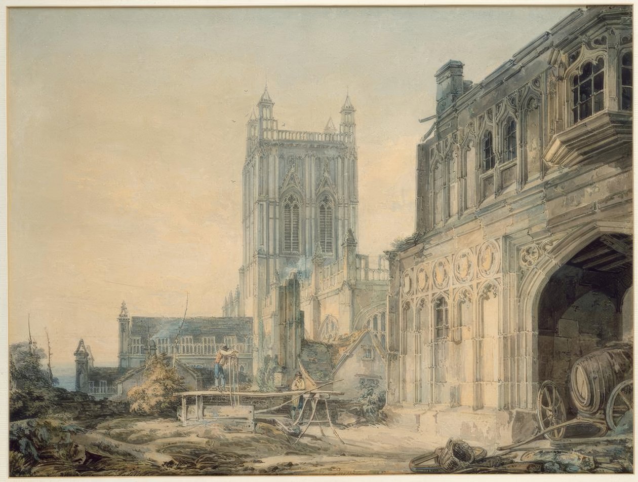 Malvern Abbey, Worcestershire tekijältä Joseph Mallord William Turner
