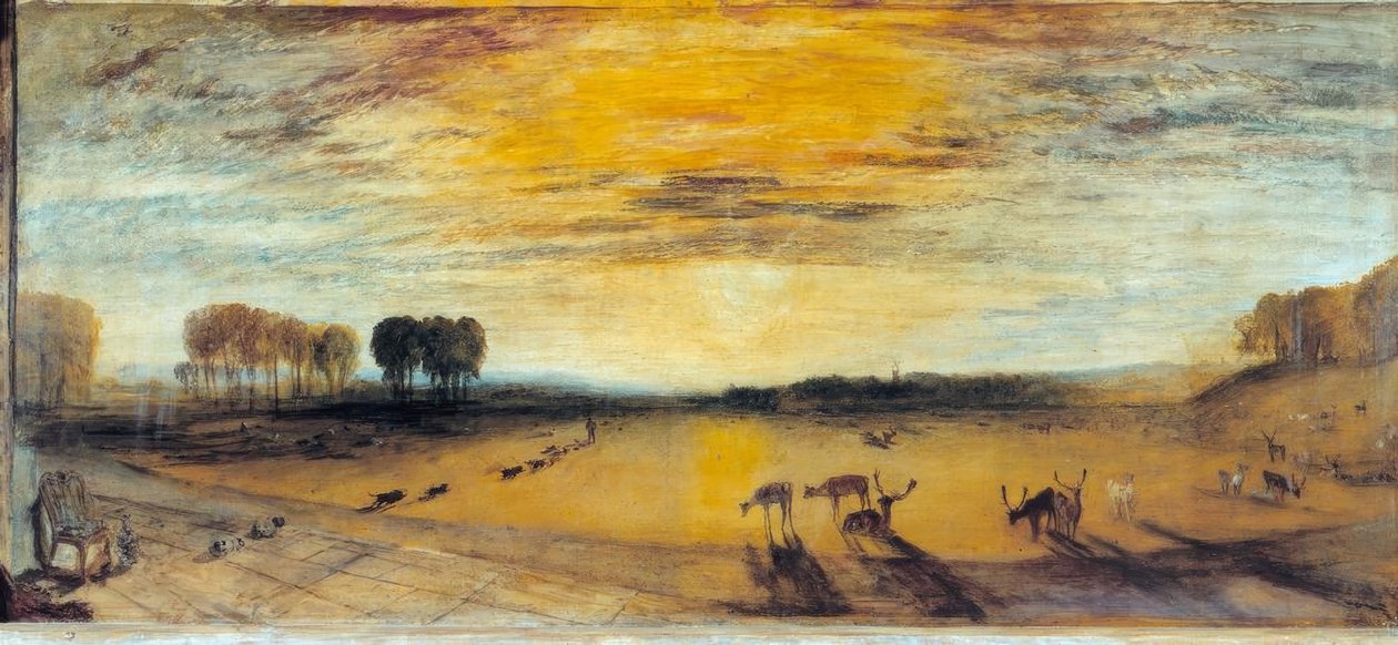 Petworth Park: Tillingtonin kirkko kaukana tekijältä Joseph Mallord William Turner