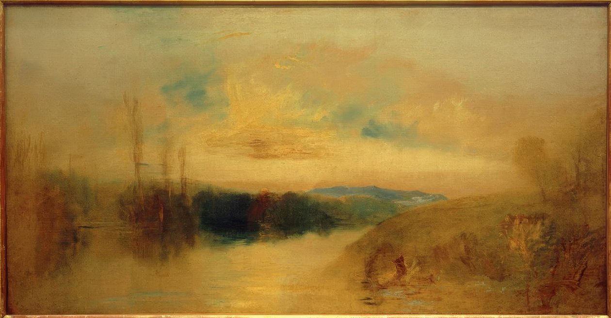 Järvi, Petworth, auringonnousu tekijältä Joseph Mallord William Turner