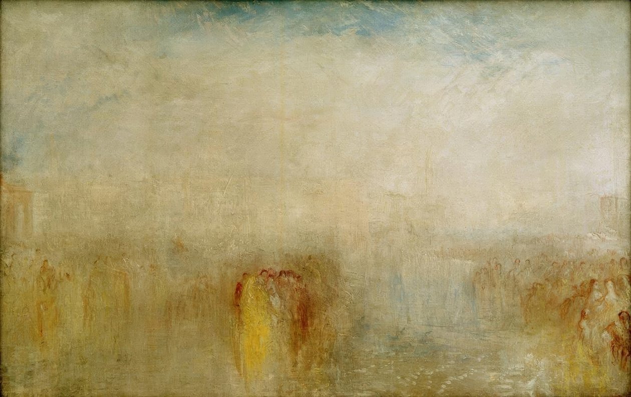 Venetsialainen festivaali: Näkymä Bacinon yli Dogana päällä tekijältä Joseph Mallord William Turner