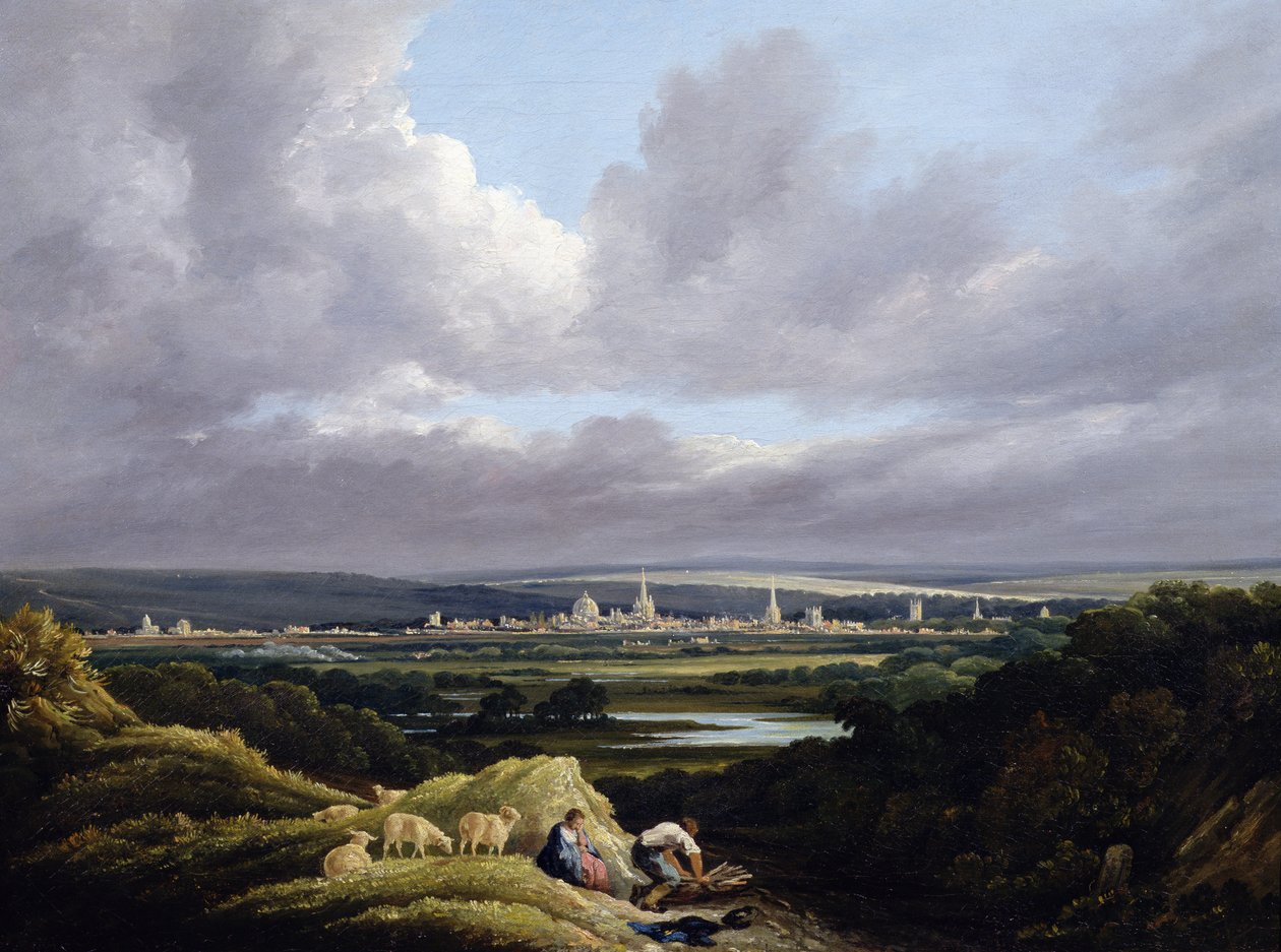Näkymä Oxfordiin kaukaa tekijältä Joseph Mallord William Turner