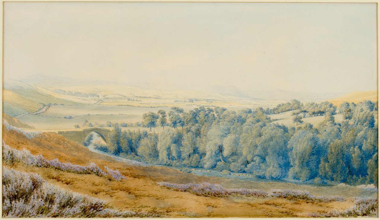 Weetwood Bridge, Northumberland (akvarelli paperille) tekijältä Joseph Mallord William Turner