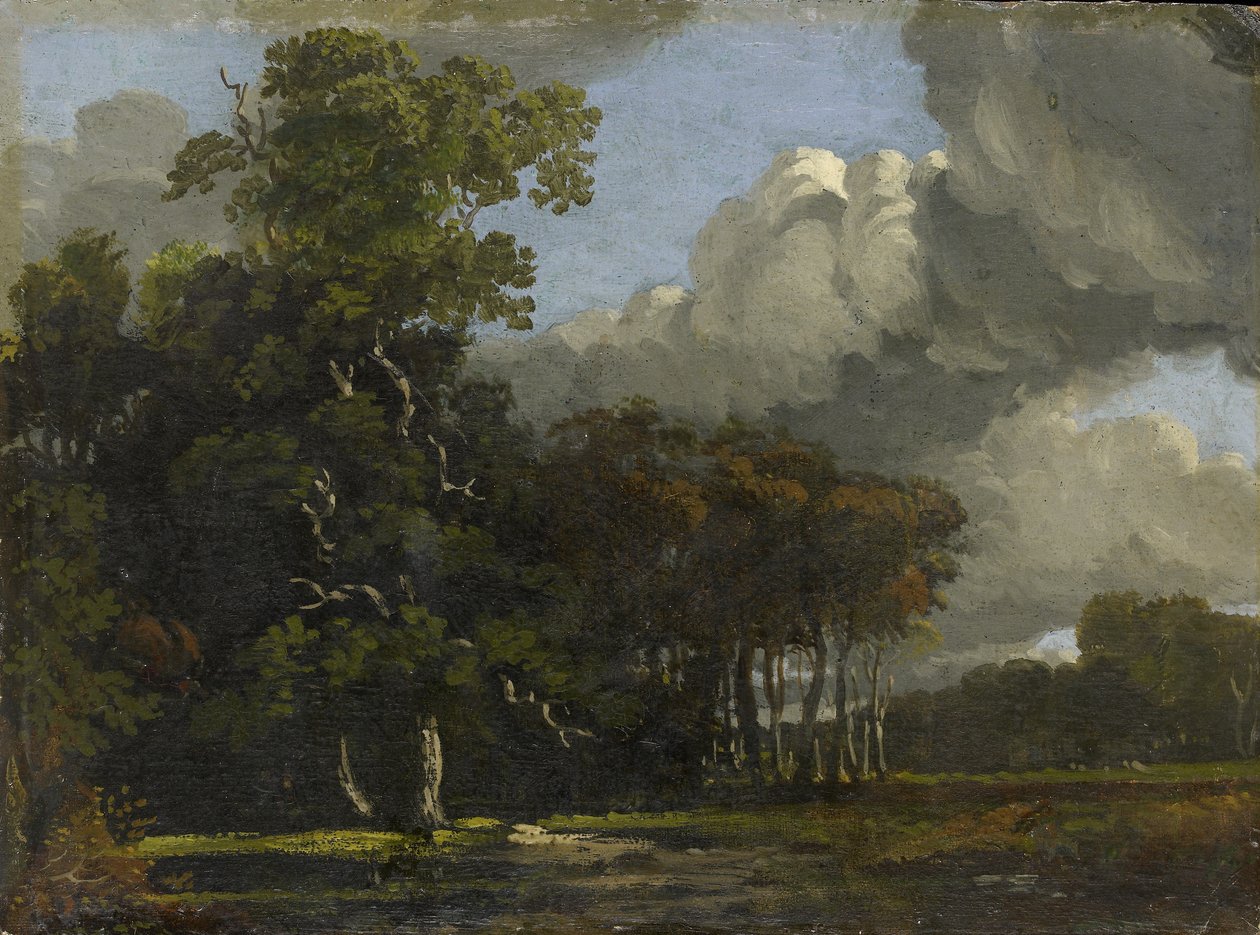 Metsämaisema, n. 1816 - 1820 (öljy myllylevylle) tekijältä Joseph Mallord William Turner